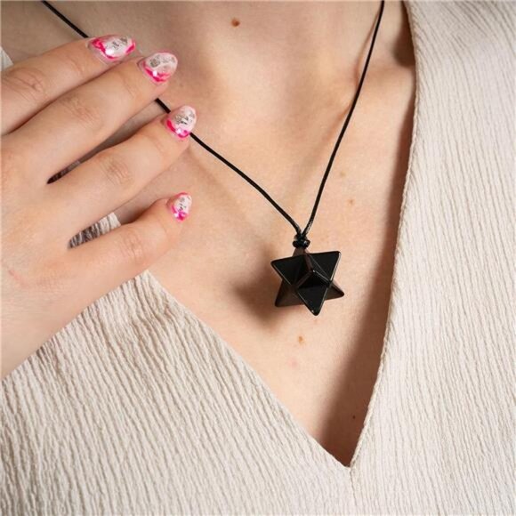 Heritage Shungite Stone Necklace | Round Shungite Pendant Amulet | Authentic - Picture 5 of 8